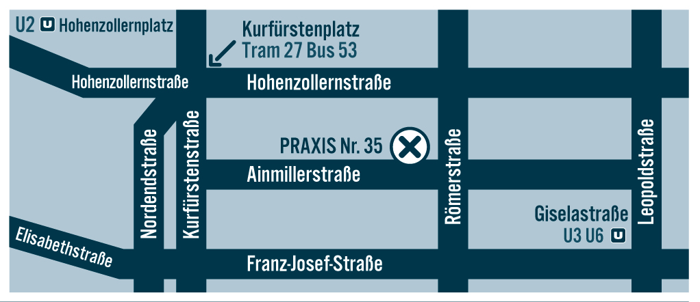 Graphik Lage Augenarztpraxis Dr. Schweykart